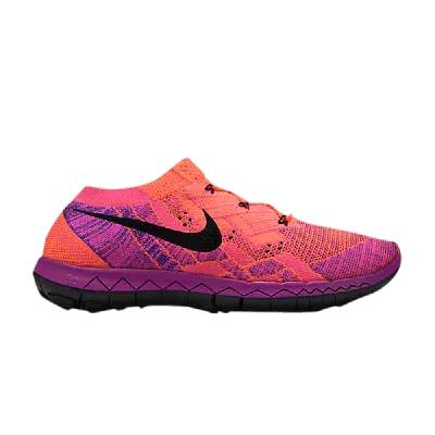 Pre-owned Nike Wmns Free 3.0 Flyknit 'hyper Orange Vivid Purple'