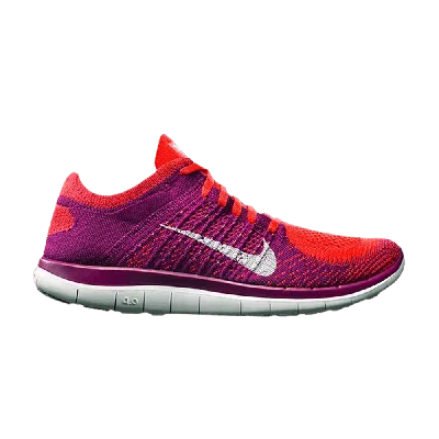 Pre-owned Nike Wmns Free Flyknit 4.0 'bright Crimson Raspberry Red' In Orange