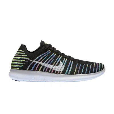 Pre-owned Nike Wmns Free Rn Flyknit 'black Multi'