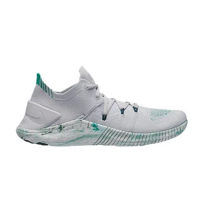 Pre-owned Nike Wmns Free Tr Flyknit 3 Amp 'platinum Clear Emerald' In Grey