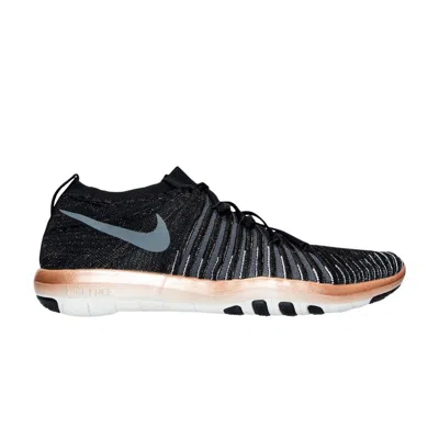 Pre-owned Nike Wmns Free Transform Flyknit 'black Metallic Bronze' | Women's Size 10.5