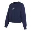 Nike (wmns) Jordan Solid Color Embroidered Round Neck Long Sleeves Hoodie Navy Blue