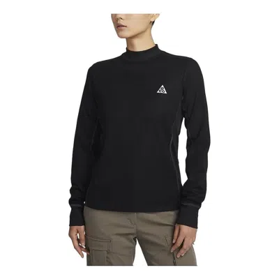 Nike (wmns)  Acg Dri-fit Adv Goat Rocks Long Sleeve T-shirt Asia Sizing 'black White'