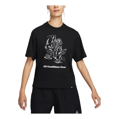 Nike (wmns)  Acg Loose Graphic T-shirt Asia Sizing 'black'