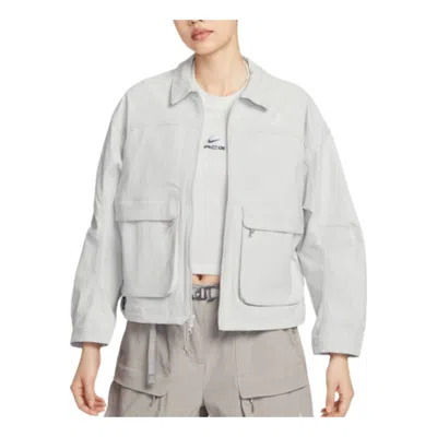 Nike (wmns)  Acg Smith Summit Uv Protection Jacket 'photon Gray Fog Gray' In Black