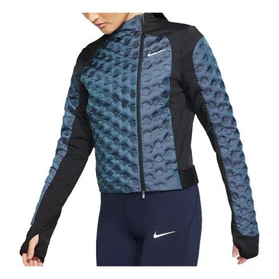 Nike (wmns)  Aeroloft Running With Down Feather Royal Blue Jacket 'bleached Aqua Black Refsil'