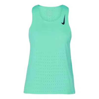 Nike (wmns)  Aeroswift Solid Color Sports Breathable Running Green Vest