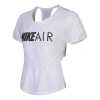 Nike (wmns)  Air Double Layer Mesh Back Hollow Out Running Training Short Sleeve White