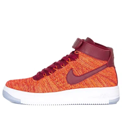 Nike (wmns)  Air Force 1 Flyknit 'total Crimson' In Orange