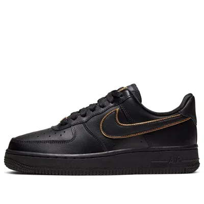 Nike (wmns)  Air Force 1 Low '07 Essential 'black Gold Swoosh'