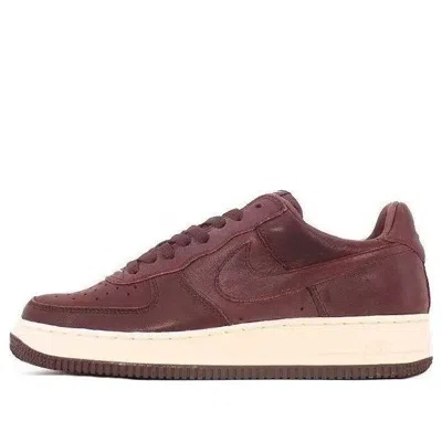 Nike (wmns)  Air Force 1 Premium 'red Wood Sail' In Burgundy