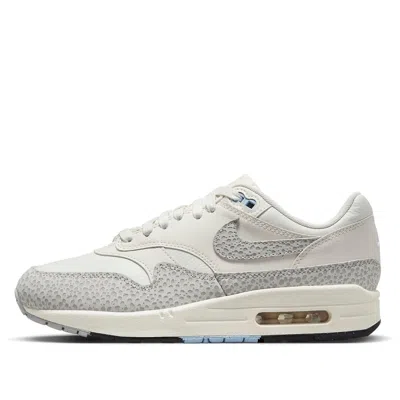Nike Air Max 1 Safari Leather Sneakers In White