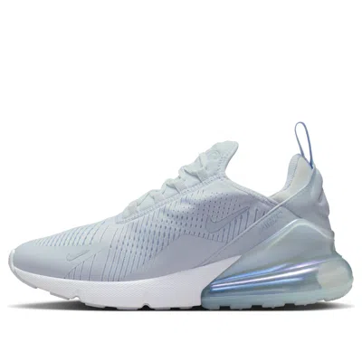 Nike (wmns)  Air Max 270 'football Grey Hydrogen Blue' In Football Grey/white/hydrogen Blue