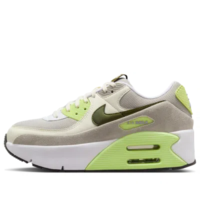 Nike (wmns)  Air Max 90 Lv8 'white Pale Ivory College Gray Light Lemon Twist' In Animal Print