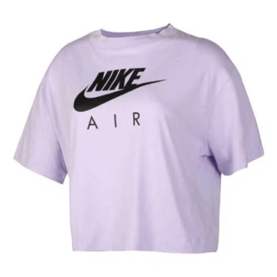 Nike (wmns)  Air Printing Sports Short Sleeve 'purple Black'