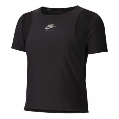 Nike (wmns)  Air Quick Dry Woven Reflective Breathable Mesh Short Sleeve Black