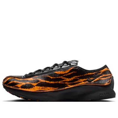 Nike Air Superfly Lx Cheetah-print Calf Hair And Leather Sneakers In Orange