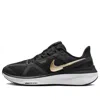 Nike (wmns)  Air Zoom Structure 25 'black Metallic Gold' In Animal Print