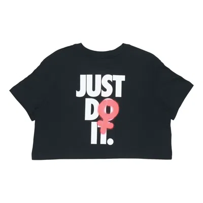 Nike (wmns)  Alphabet Printing Short Sleeve Black