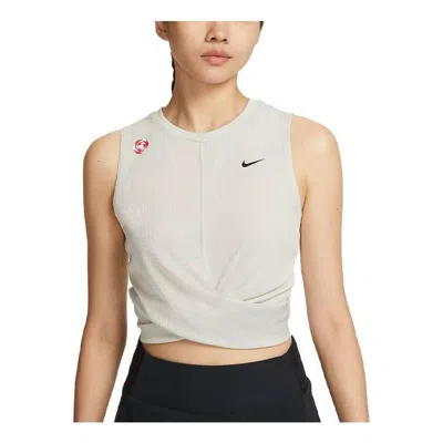 Nike (wmns)  As Nk Df Tank Crop Gcel 'beige' In Neutral