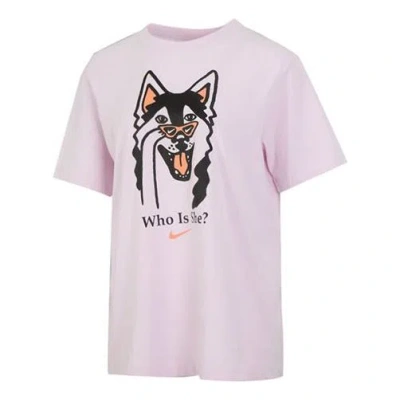 Nike (wmns)  As W  Sportswear Bf Tee Dog Hbr Regal Pink In Purple