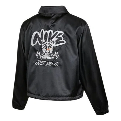 Nike (wmns)  As W  Sportswear Jkt Jacket Satin Femme Black