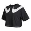 Nike (wmns)  As W  Sportswear Swsh Gx Mod Crop Ss T Black In Black