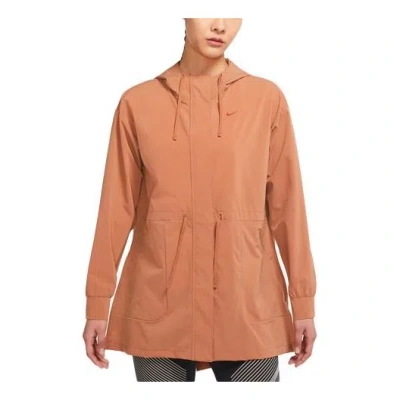 Nike (wmns)  As W Nk Df Bliss Luxe Anorak Mineral Clay In Orange