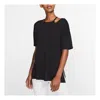 Nike Women's  Yoga Short-sleeve Top In Black