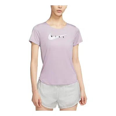 Nike (wmns)  As W Nk Swoosh Run Top Ss Iced Lilac In Purple