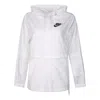 Nike Logo Embroidered Solid Color Windbreaker Jacket In White
