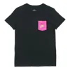 Nike (wmns)  As W Nsw Tee Contrasting Colors Logo Short Sleeve Black
