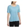 Nike (wmns)  As W Ny Df Layer Ss Top Cerulean In Blue