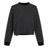 Nike (wmns)  As Yoga Stmt Cln Cover Up Round-neck Swea Black In Gray