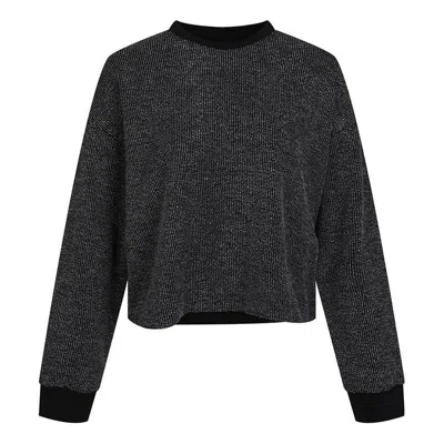 Nike (wmns)  As Yoga Stmt Cln Cover Up Round-neck Swea Black In Gray