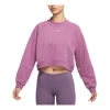 Nike (wmns)  Athleisure Casual Sports Fleece Lined Short Round Neck Pullover Purple Red Hoodie Violet