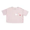 Nike (wmns)  Athleisure Casual Sports Loose Version Short Sleeve Pink Red In Purple