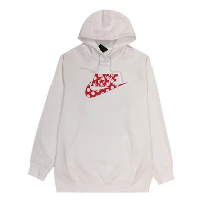 Nike (wmns)  Big Swoosh Dot Logo Pullover Hoodie 'white' In Neutral