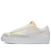 Nike (wmns)  Blazer Low Platform Classic Casual Skateboarding Shoes Yellow White
