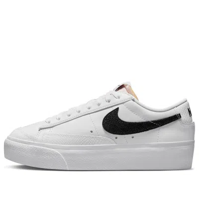 NIKE (WMNS) NIKE BLAZER LOW PLATFORM 'WHITE SNAKESKIN'