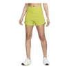 Nike (wmns)  Bliss Dri-fit Fitness High-waisted Brief-lined Shorts 'green' In Yellow