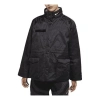 Nike (wmns)  Brand Logo Stand Collar Solid Color Casual Sports Hoodless Padded Clothes Black