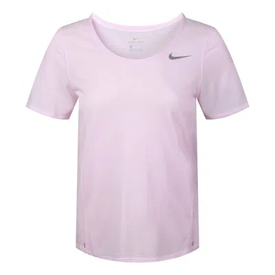Nike (wmns)  City Sleek Dri-fit Quick Dry Running Short Sleeve Pink T-shirt