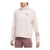 Nike (wmns)  Cny New Year's Edition Casual Sports Solid Color Half Zipper Stand Collar Hoodie Jacket  In Pink