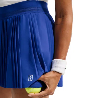 Nike (wmns)  Court Advantage Dri-fit Pleated Skirt 'old Royal White' In Blue