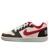 Nike (wmns)  Court Borough Low Sneakers White/red/black In Burgundy