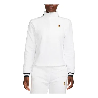 Nike (wmns)  Court Dri-fit Heritage French Terry Tennis Top Asia Sizing 'white'