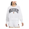 Nike (wmns)  Court Heritage Over-oversized Crewneck Graphic Tennis Sweatshirt Asia Sizing 'white'