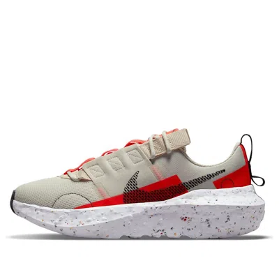 Nike (wmns)  Crater Impact 'light Bone Bright Crimson' In Gray