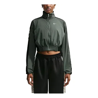 Nike (wmns)  Cropped Lace Track Jacket 'camo Green Black White'